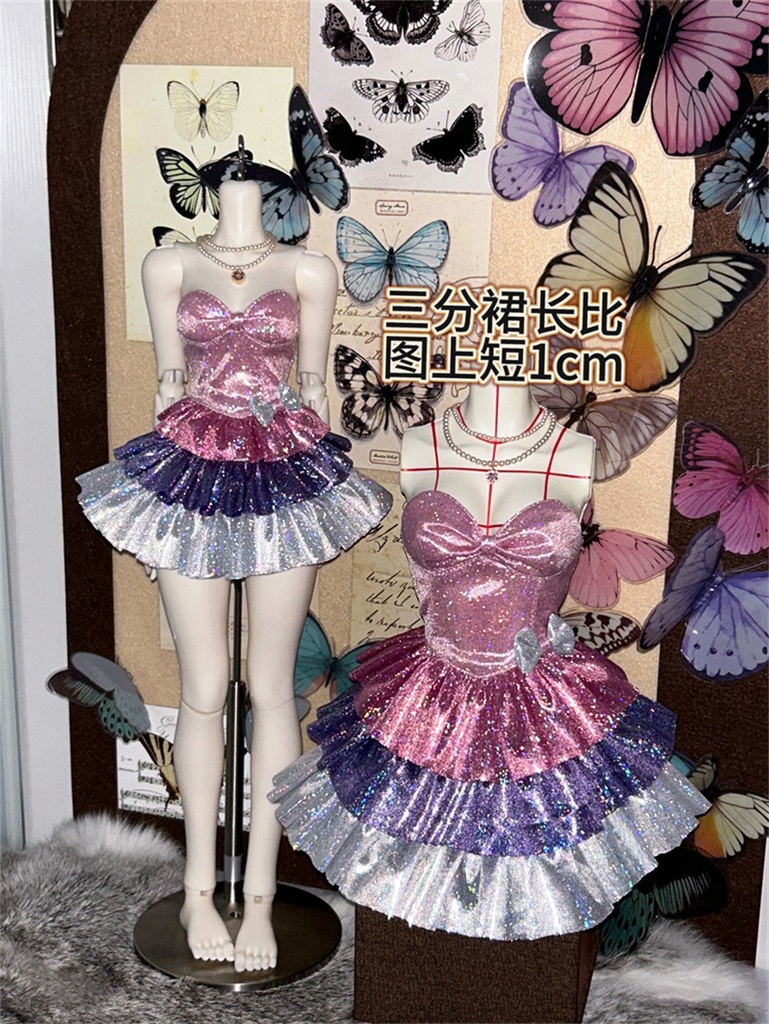 【カカ星球】【1/3,1/4】ドール服 キラキラアイドルワンピース 