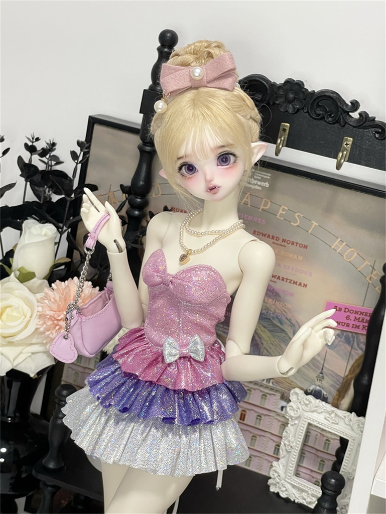 【カカ星球】【1/3,1/4】ドール服 キラキラアイドルワンピース 