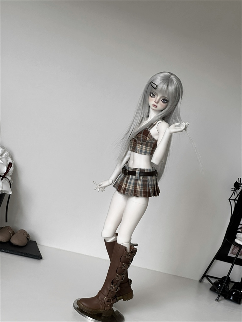 【カカ星球】【1/3,1/4】ドール服 ホルタープリーツスカートセット