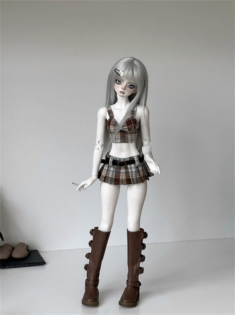 【カカ星球】【1/3,1/4】ドール服  ホルタープリーツスカートセット