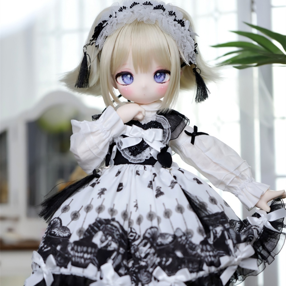 【カカ星球】【1/4】ドール服 モノクロジャンスカ ロリータ