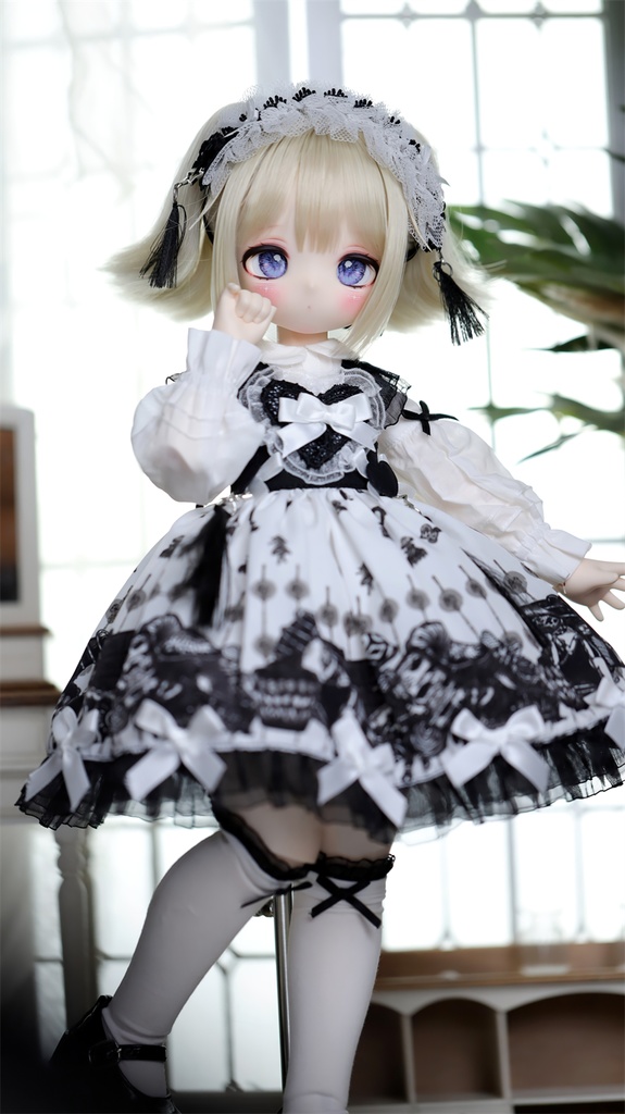 【カカ星球】【1/4】ドール服 モノクロジャンスカ ロリータ