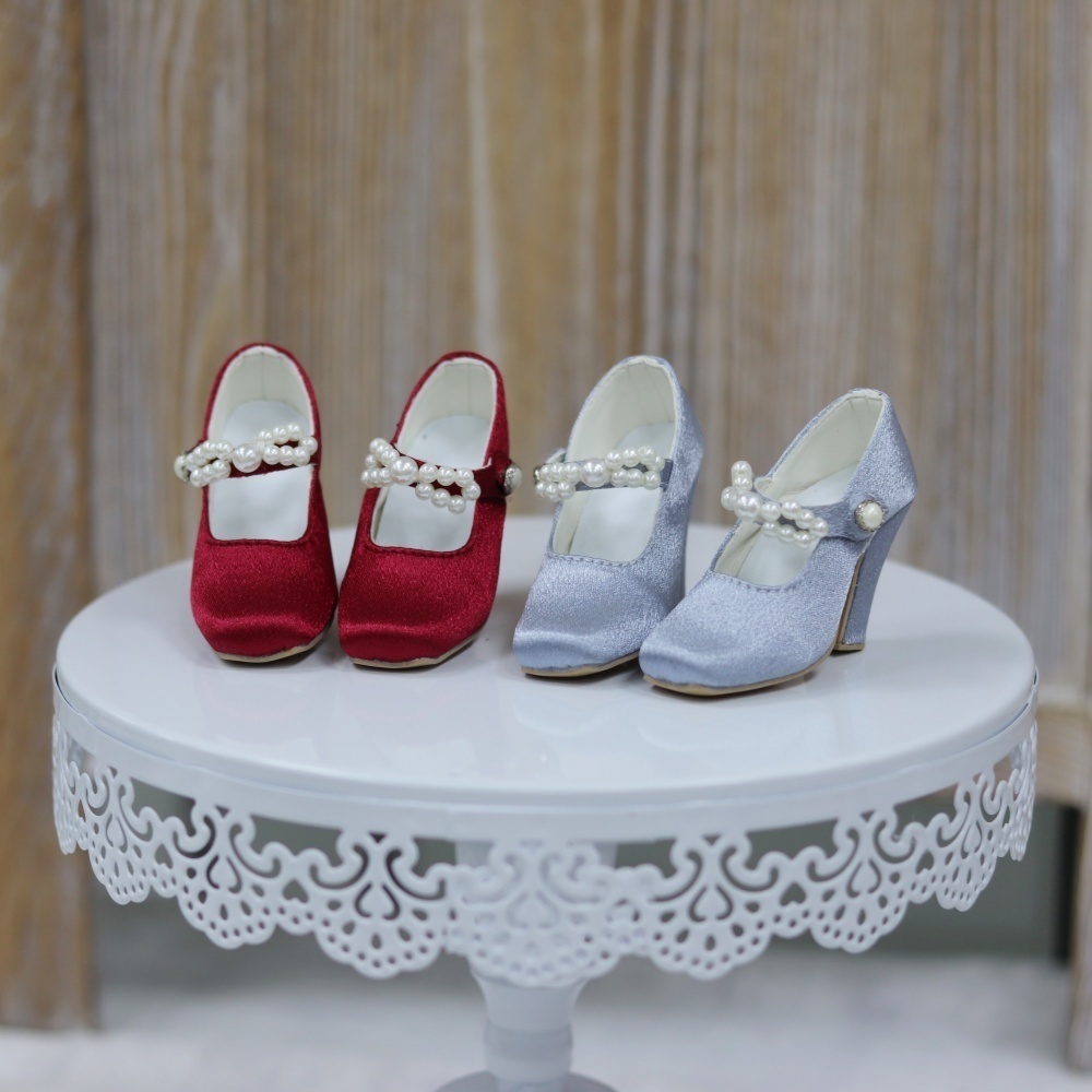 【カカ星球】【1/3】ドール靴 パールベルトハイヒール