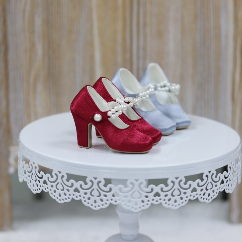 【カカ星球】【1/3】ドール靴 パールベルトハイヒール