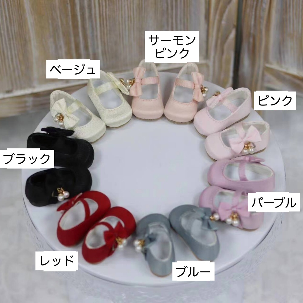 【カカ星球】【1/6】ドール靴 リボンつきプリンセスシューズ
