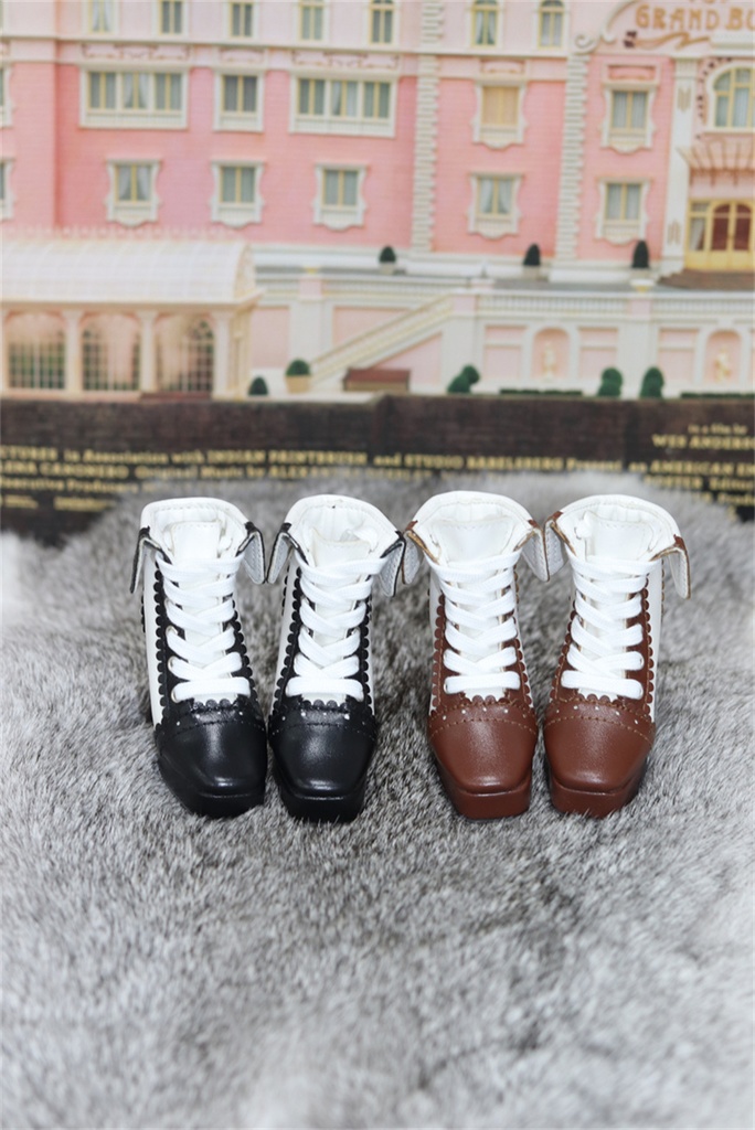 【カカ星球】 【1/3】ドール靴 リボンバイカラーショートブーツ