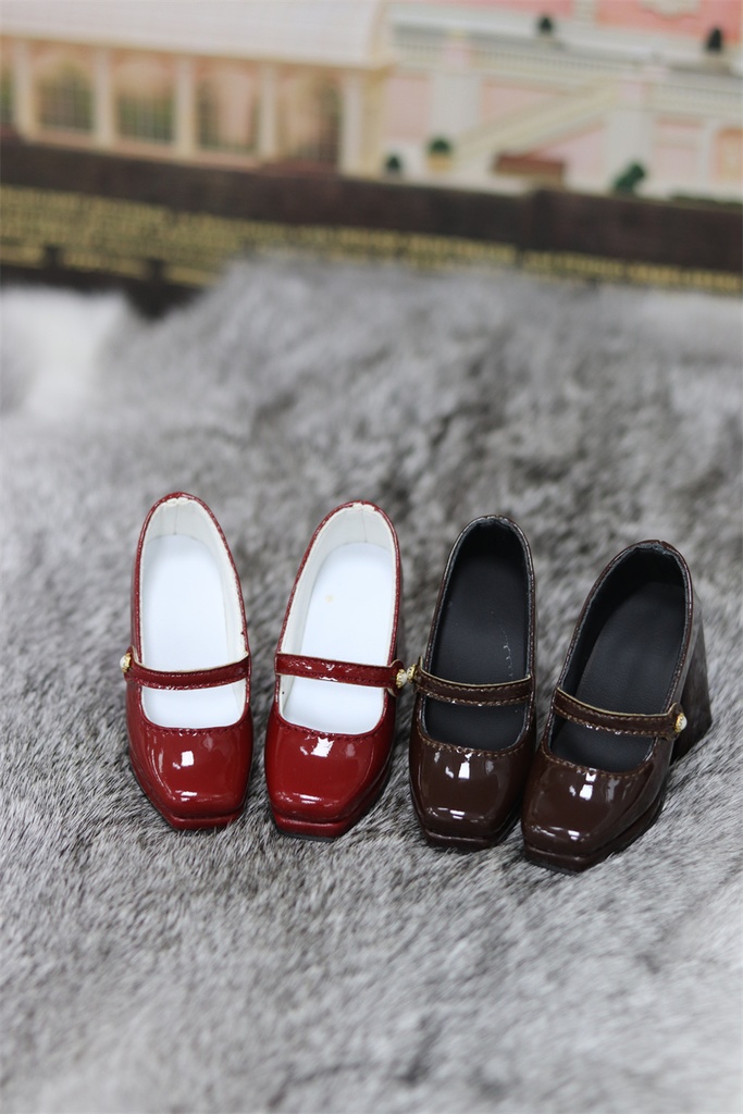 【カカ星球】【1/3】ドール靴 チャンキーハイヒール パンプス