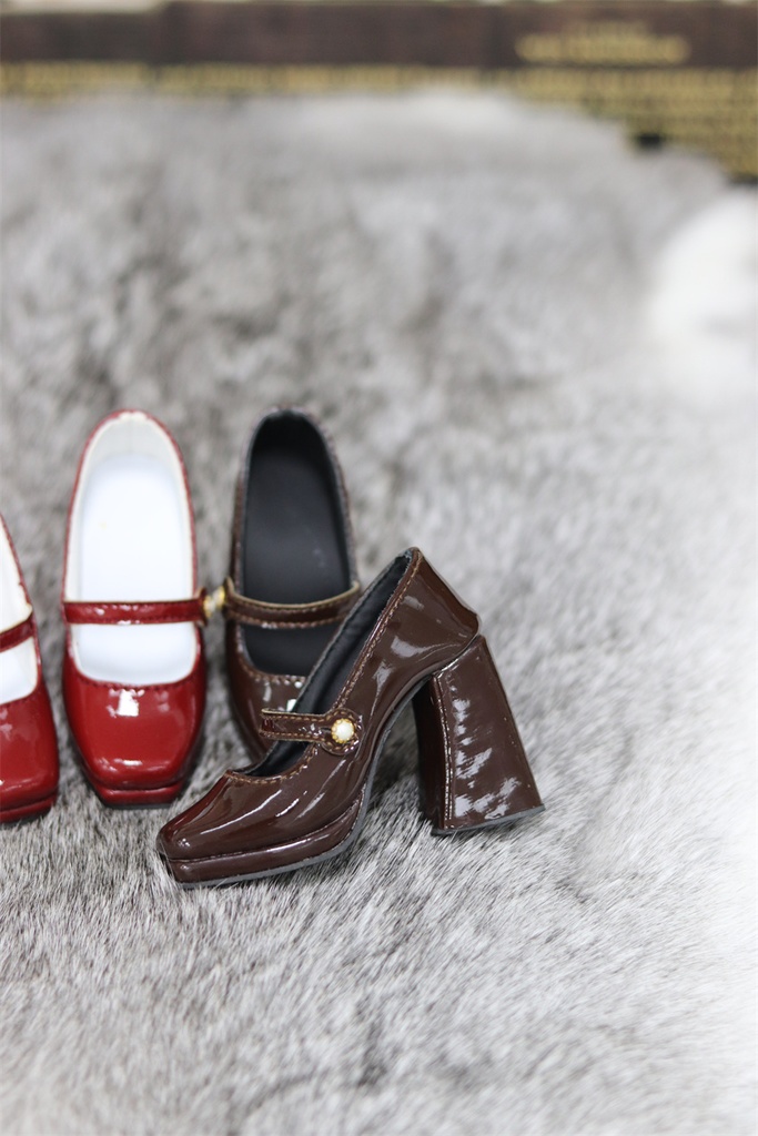 【カカ星球】【1/3】ドール靴 チャンキーハイヒール パンプス