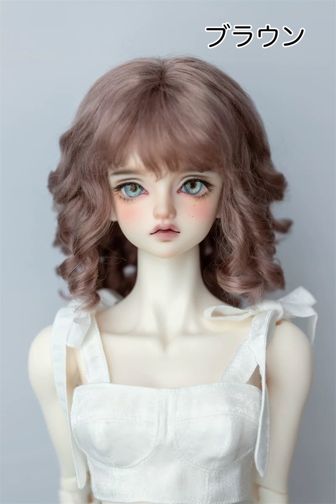 【カカ星球】【6-7, 7-8, 8.5-9inch】ドールウィッグ カーリーモヘア