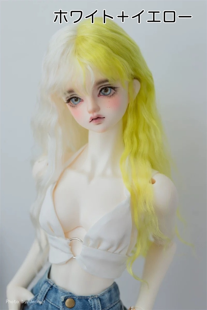 【カカ星球】【7-8, 8.5-9inch】ドールウィッグ モヘアツートン