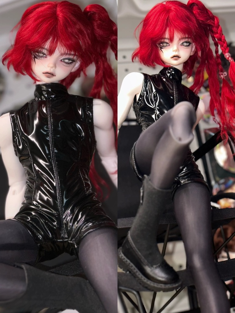 【1/4】ドール服 エナメルレザースーツ