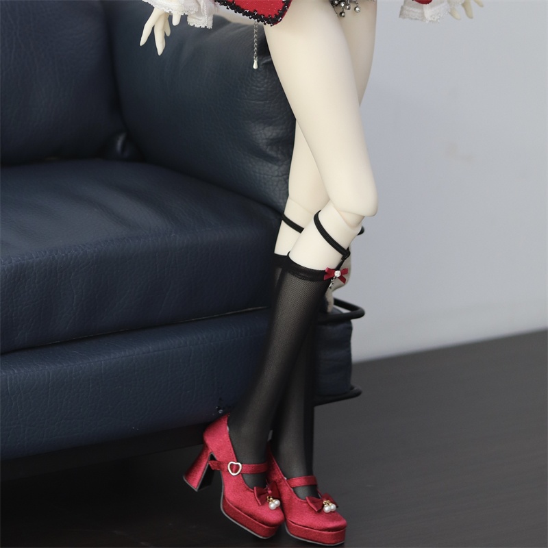 【カカ星球】【1/3】ドール靴 チャンキーヒールリボンシューズ