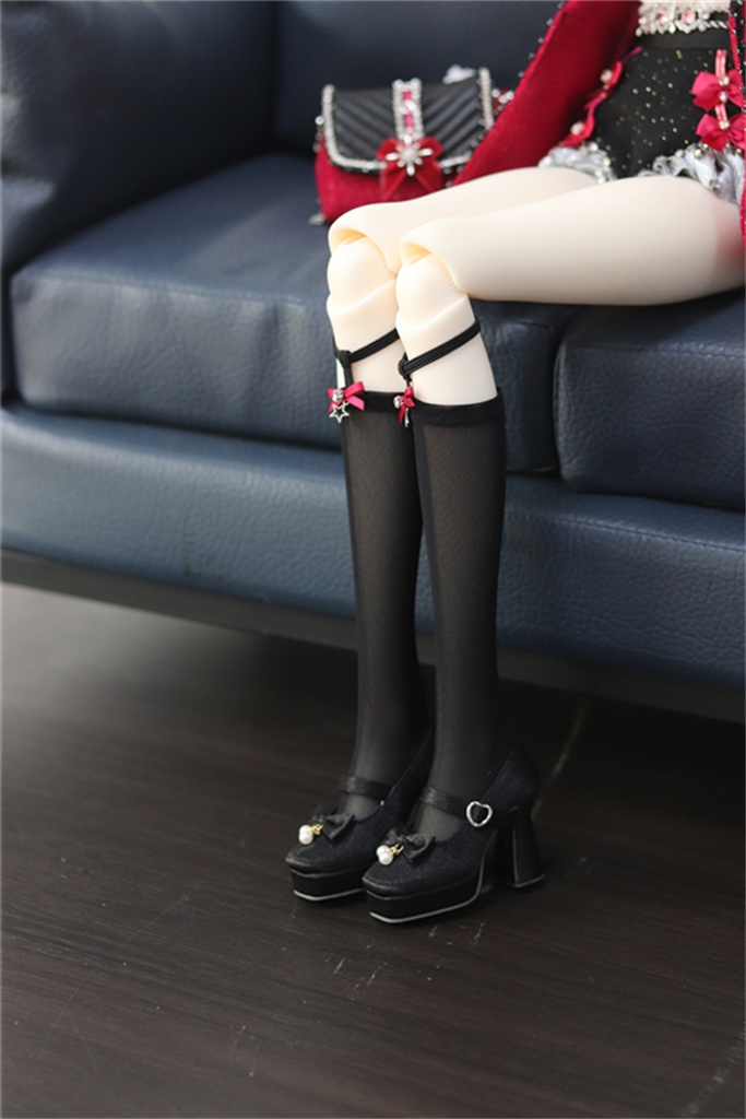 【カカ星球】【1/3】ドール靴 チャンキーヒールリボンシューズ