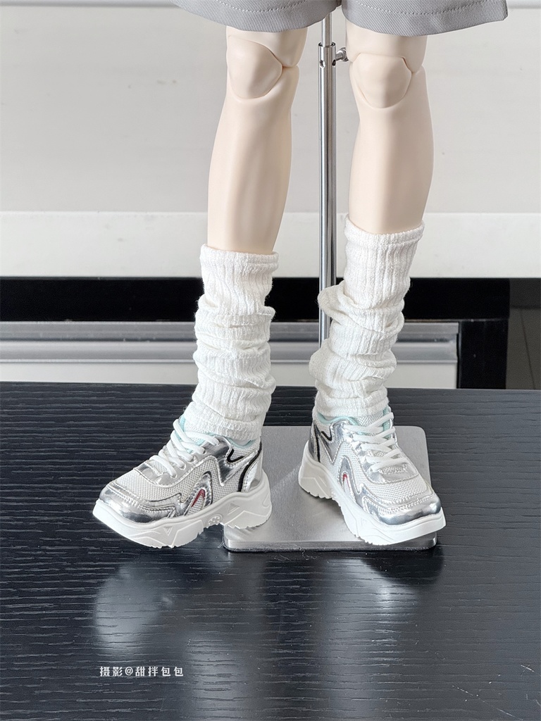 【カカ星球】【ID75】ドール靴 メタリックカラースニーカー ボリュームソール