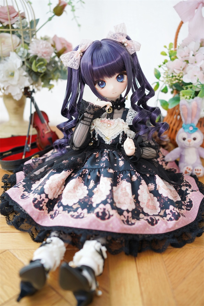 【カカ星球】【1/4】ドール靴 パール付きクロスベルトパンプス