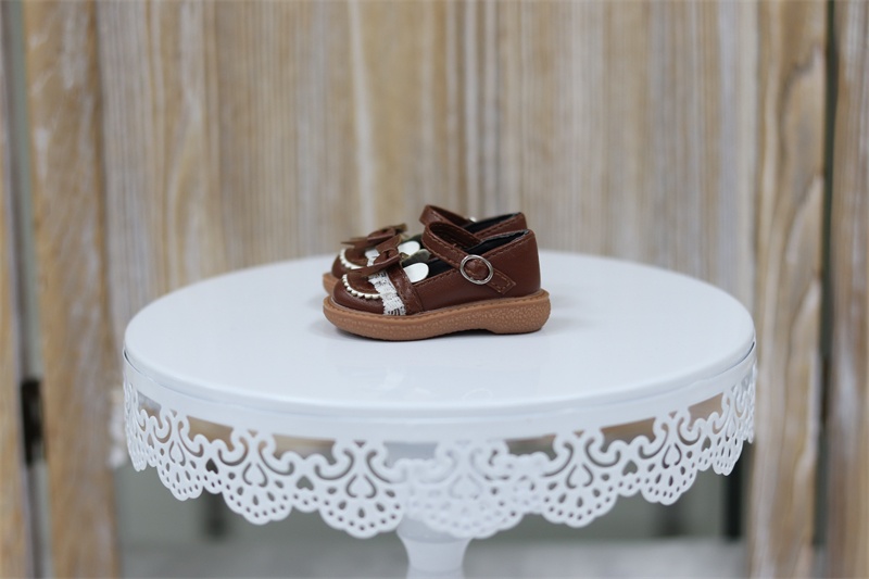 【カカ星球】【1/4,1/6】ドール靴 フリルくまちゃんシューズ