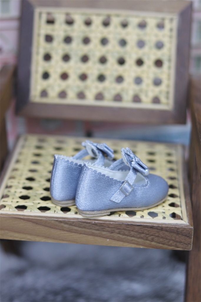 【カカ星球】【1/4】ドール靴 パール付きリボンサテンシューズ