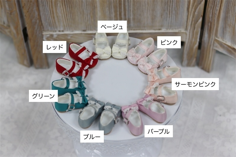 【カカ星球】【1/6】ドール靴 レースプチリボンシューズ