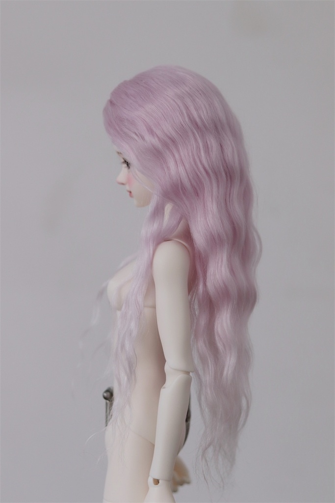 【カカ星球】【7-8,8-8.5,8.5-9inch】ドールウィッグ モヘア センター分けウェーブ