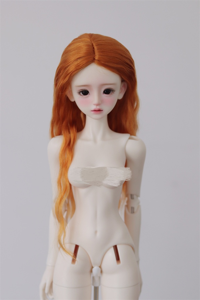 【カカ星球】【7-8,8-8.5,8.5-9inch】ドールウィッグ モヘア センター分けウェーブ