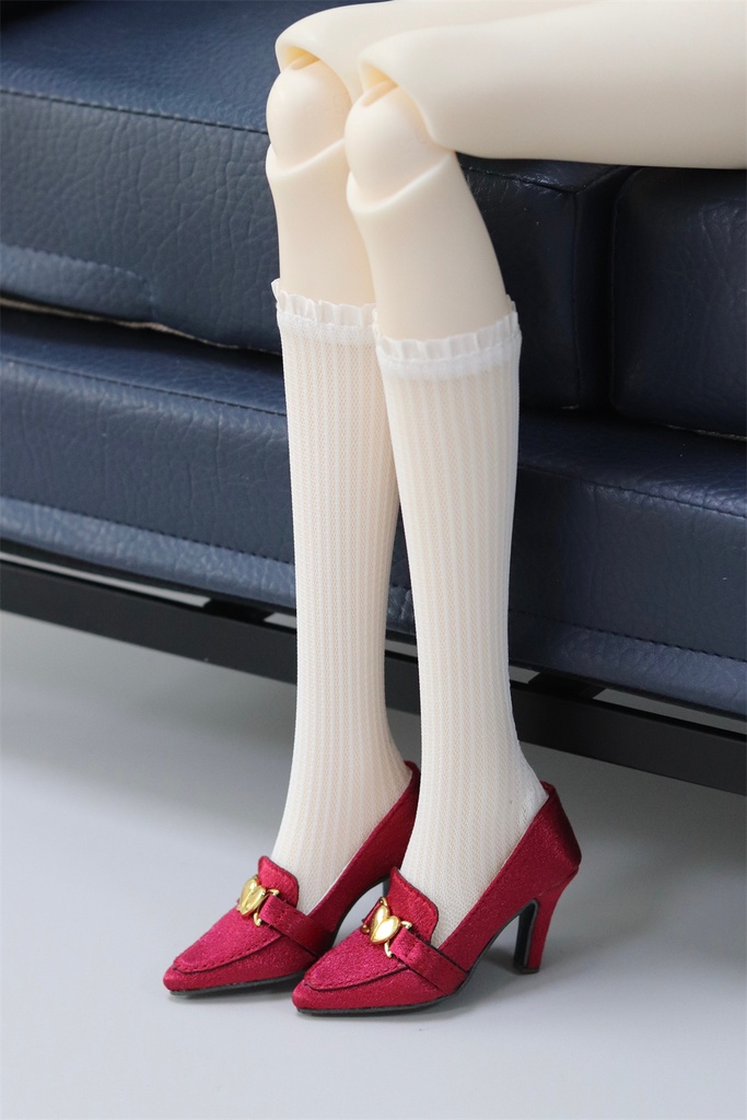 【カカ星球】【1/3】ドール靴 ハートチャームパンプス ハイヒール