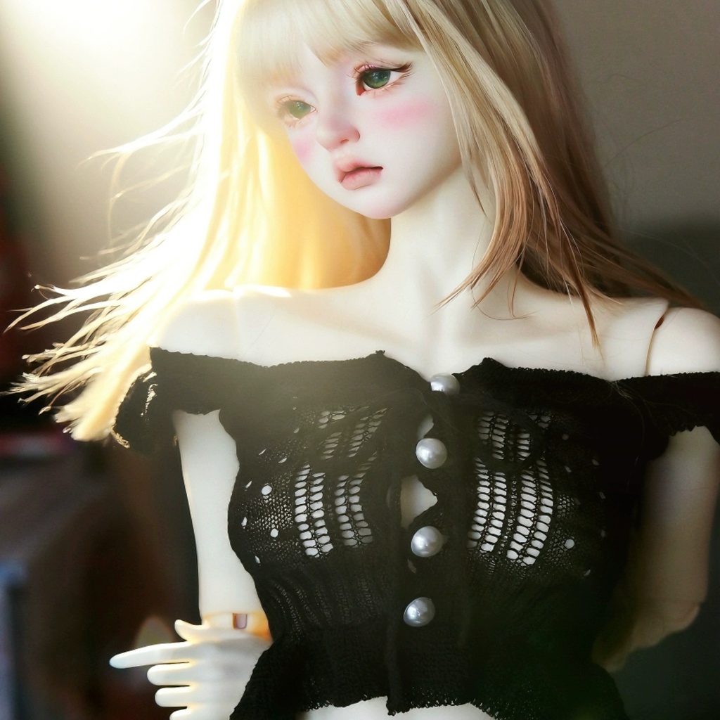 【カカ星球】【1/4,1/3】ドール服 ベビードール風ニットトップス（取寄せ）