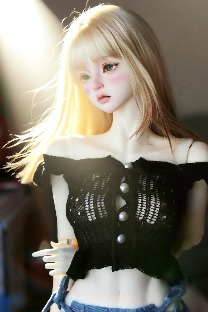 【カカ星球】【1/4,1/3】ドール服 ベビードール風ニットトップス(取寄せ)