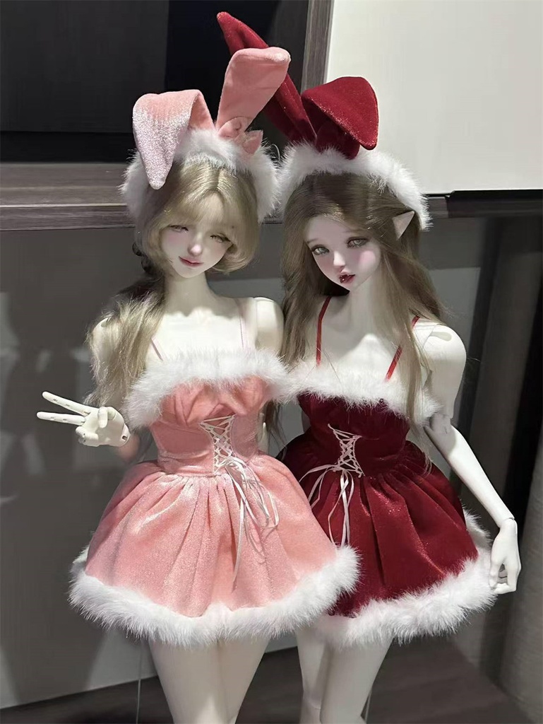 【カカ星球】【1/3】ドール服 ふわふわバニーワンピース(取寄せ)