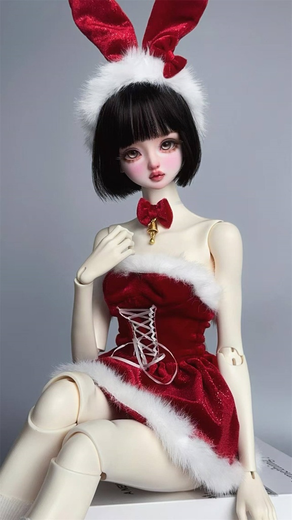 【カカ星球】【1/3】ドール服 ふわふわバニーワンピース(取寄せ)