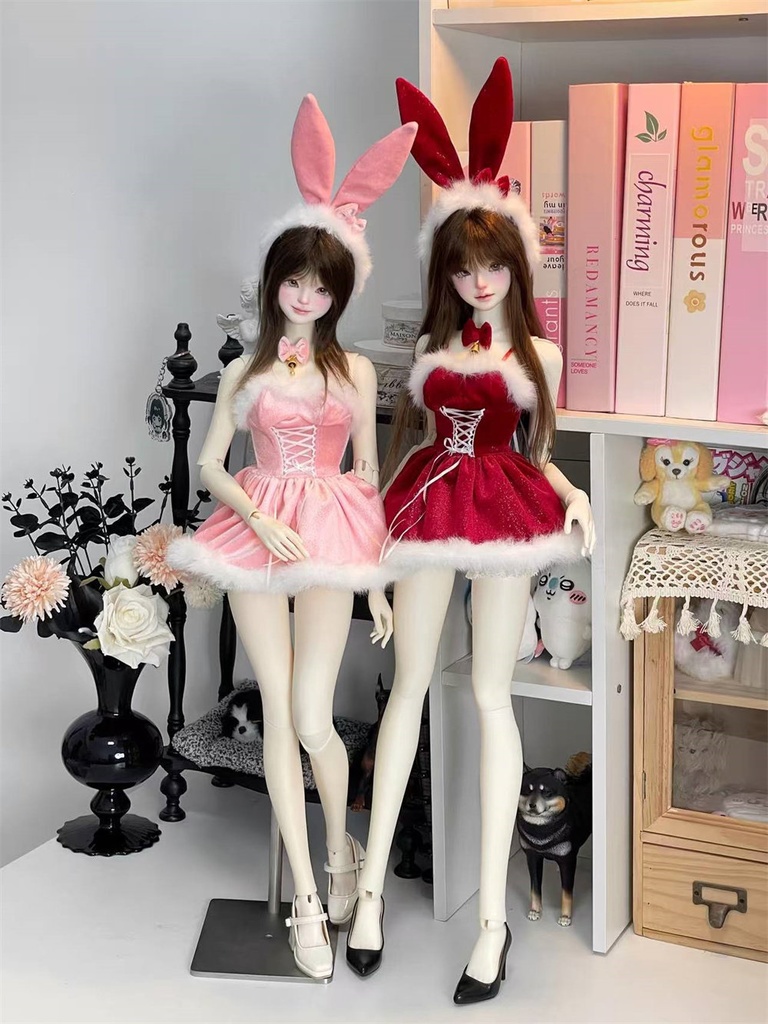 【カカ星球】【1/3】ドール服 ふわふわバニーワンピース(取寄せ)