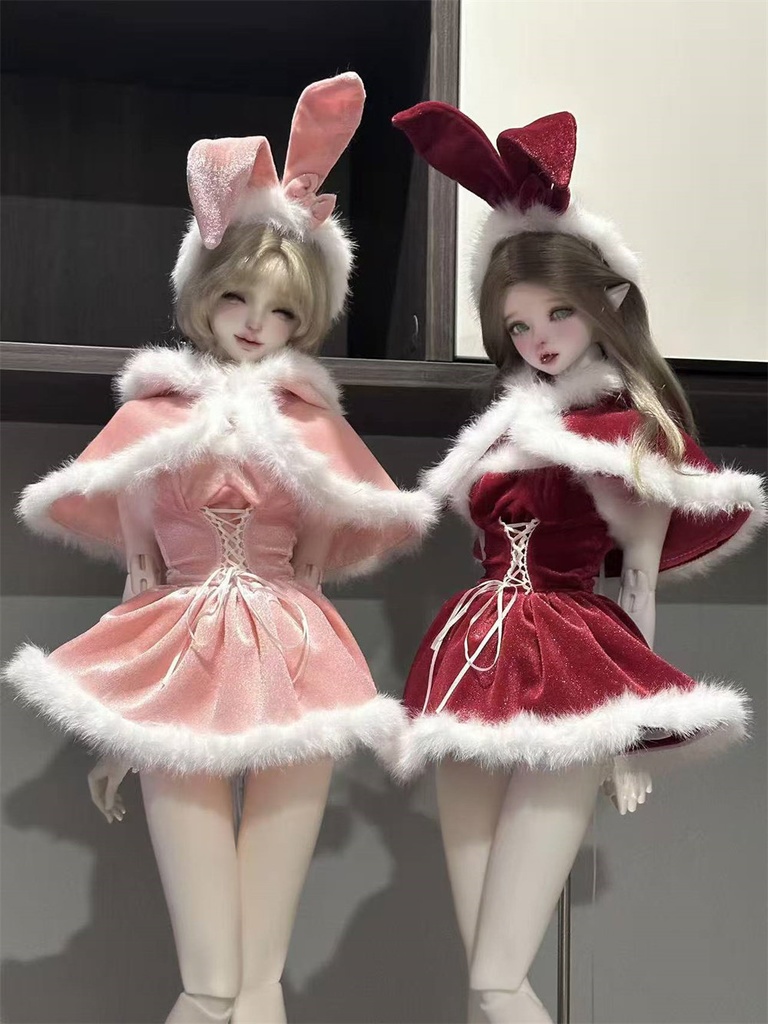 【カカ星球】【1/3】ドール服 ふわふわバニーワンピース(取寄せ)