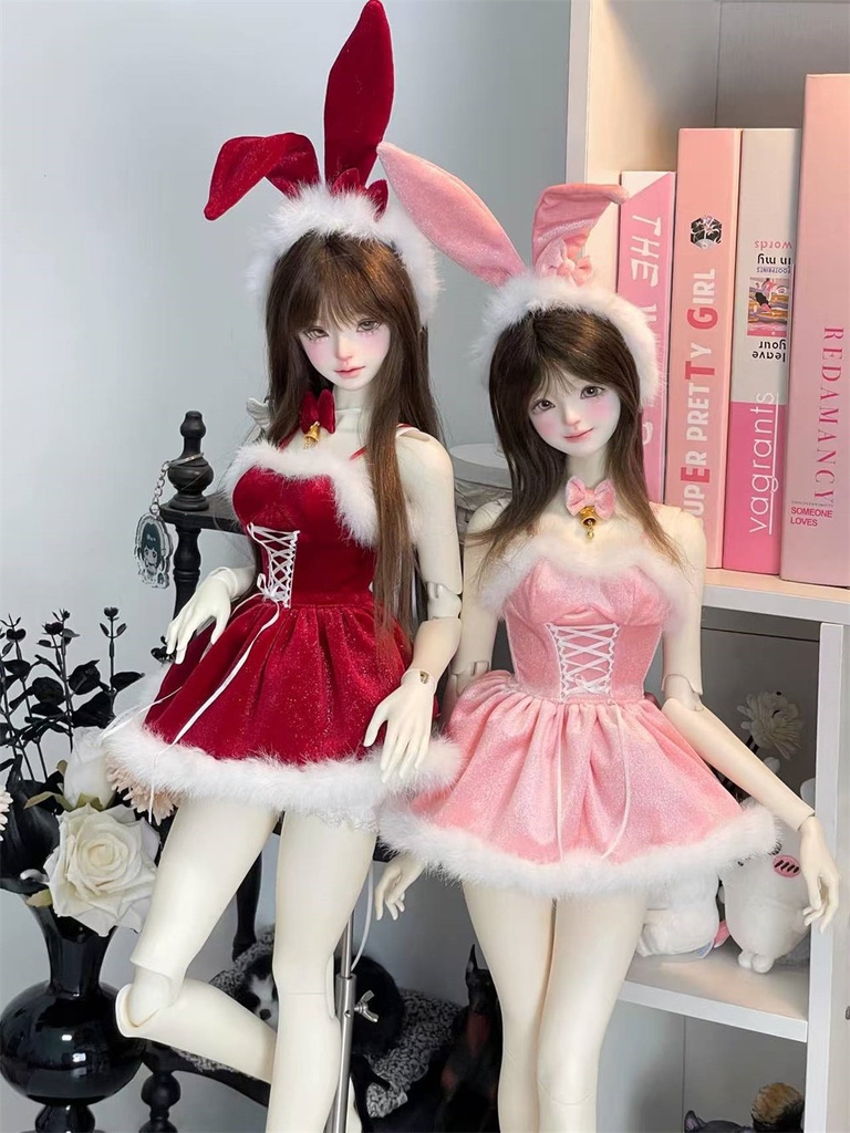 【カカ星球】【1/3】ドール服 ふわふわバニーワンピース(取寄せ)