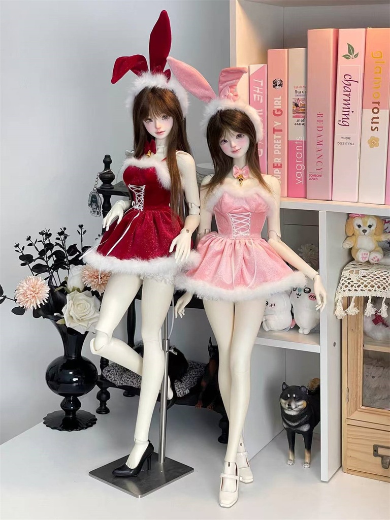 【カカ星球】【1/3】ドール服 ふわふわバニーワンピース(取寄せ)