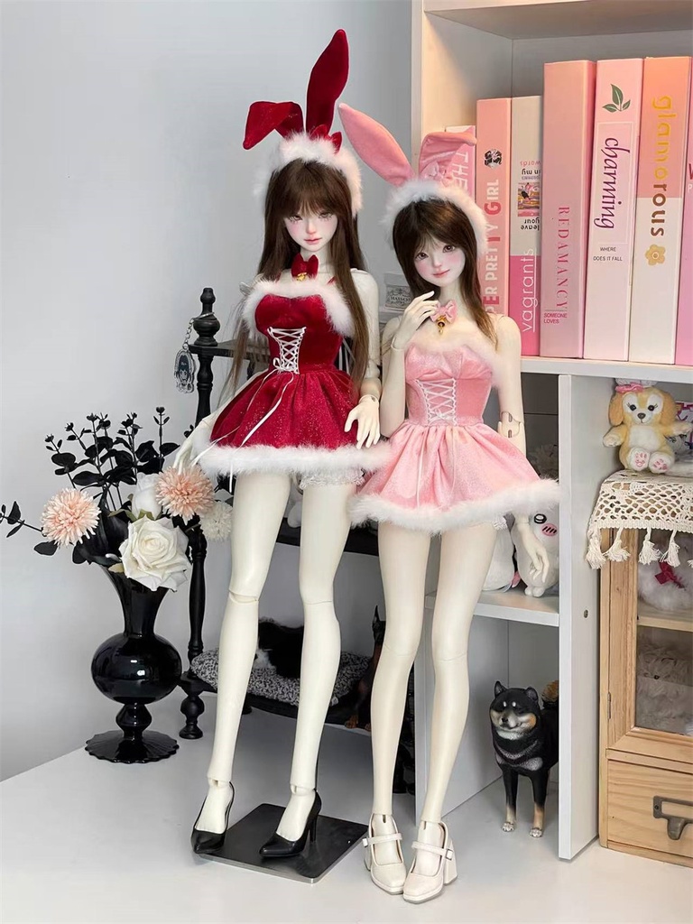 【カカ星球】【1/3】ドール服 ふわふわバニーワンピース(取寄せ)