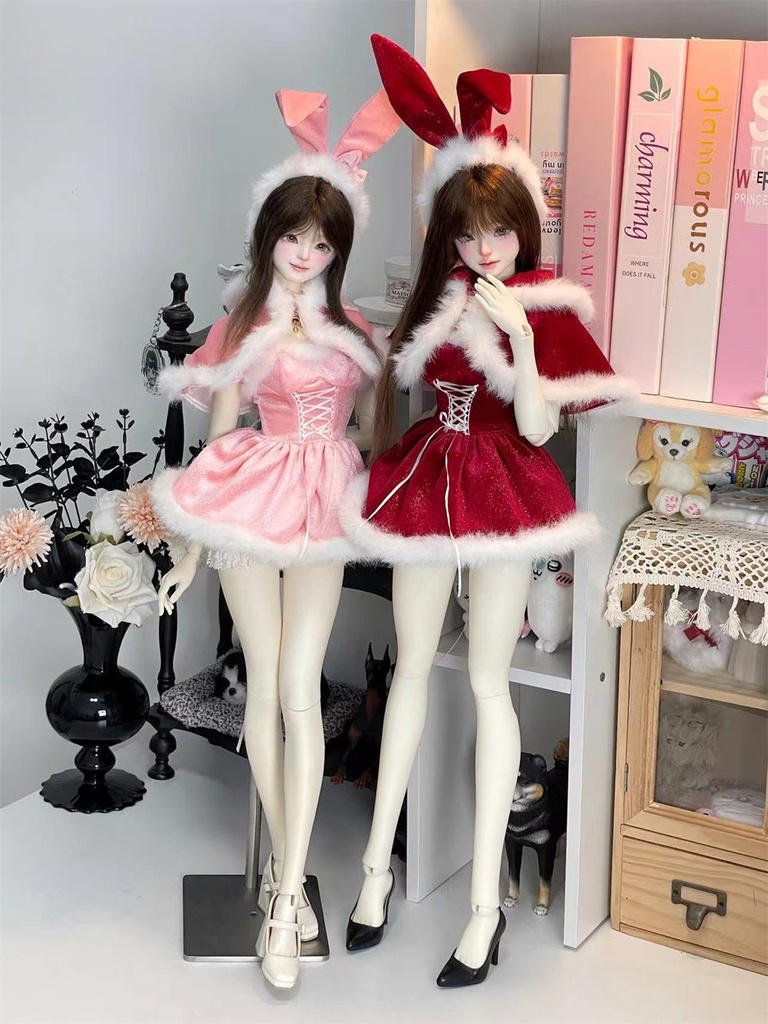 【カカ星球】【1/3】ドール服 ふわふわバニーワンピース(取寄せ)