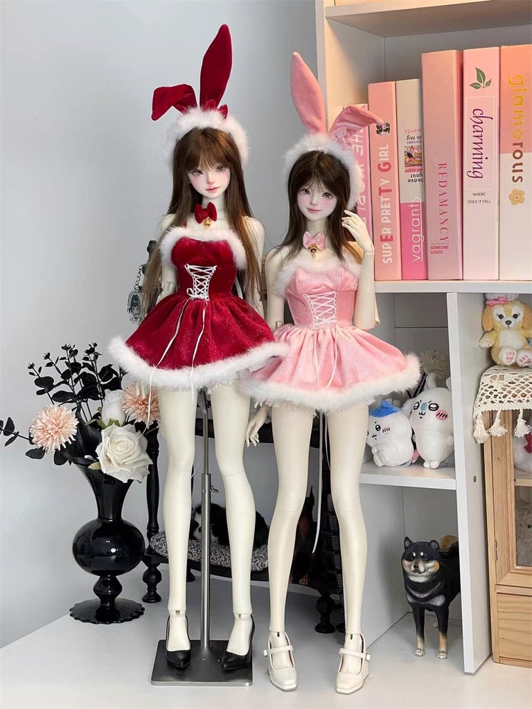 【カカ星球】【1/3】ドール服 ふわふわバニーワンピース(取寄せ)