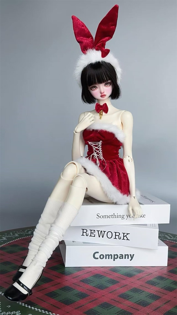 【カカ星球】【1/3】ドール服 ふわふわバニーワンピース(取寄せ)