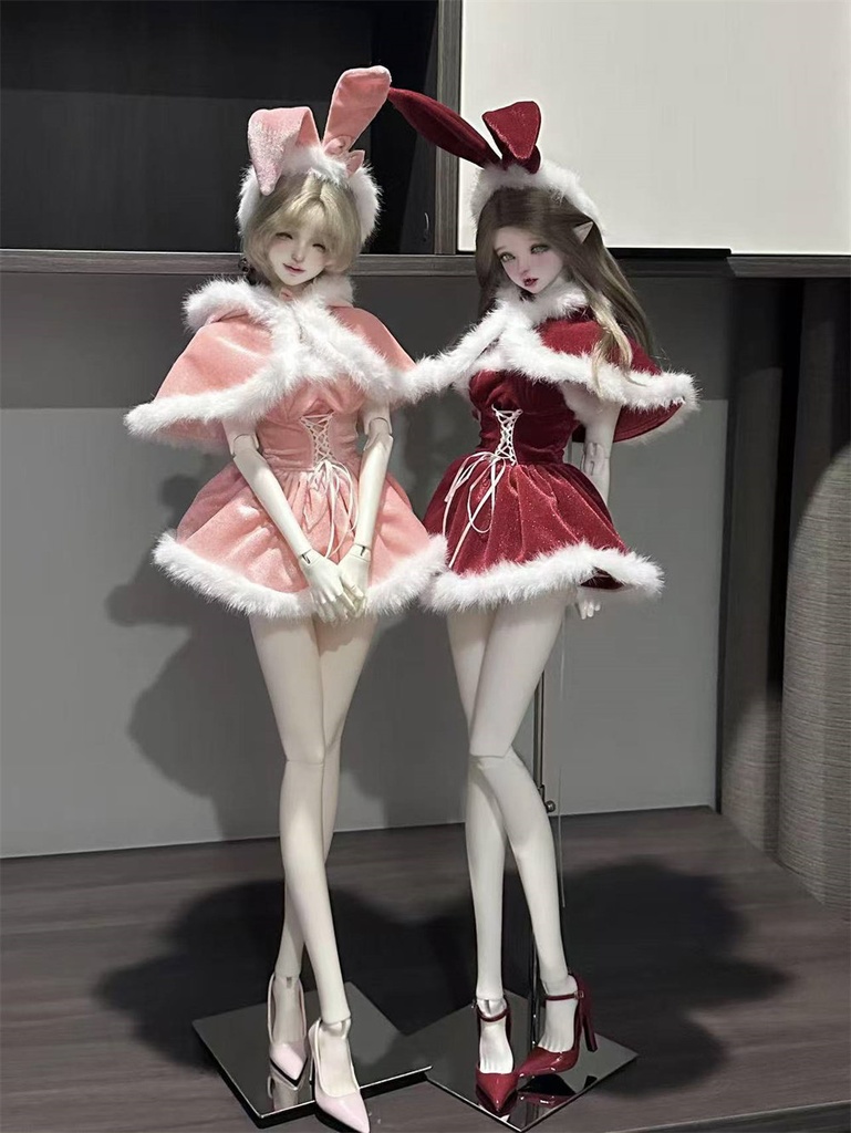 【カカ星球】【1/3】ドール服 ふわふわバニーワンピース(取寄せ)