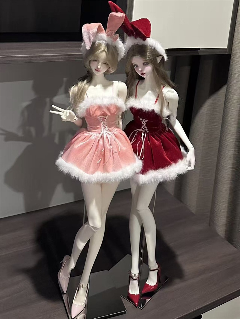 【カカ星球】【1/3】ドール服 ふわふわバニーワンピース(取寄せ)