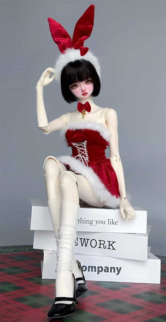 【カカ星球】【1/3】ドール服 ふわふわバニーワンピース(取寄せ)