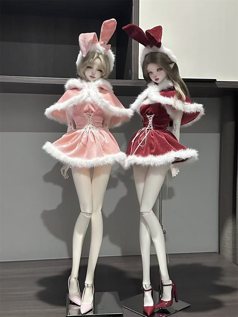 【カカ星球】【1/3】ドール服 ふわふわバニーワンピース(取寄せ)