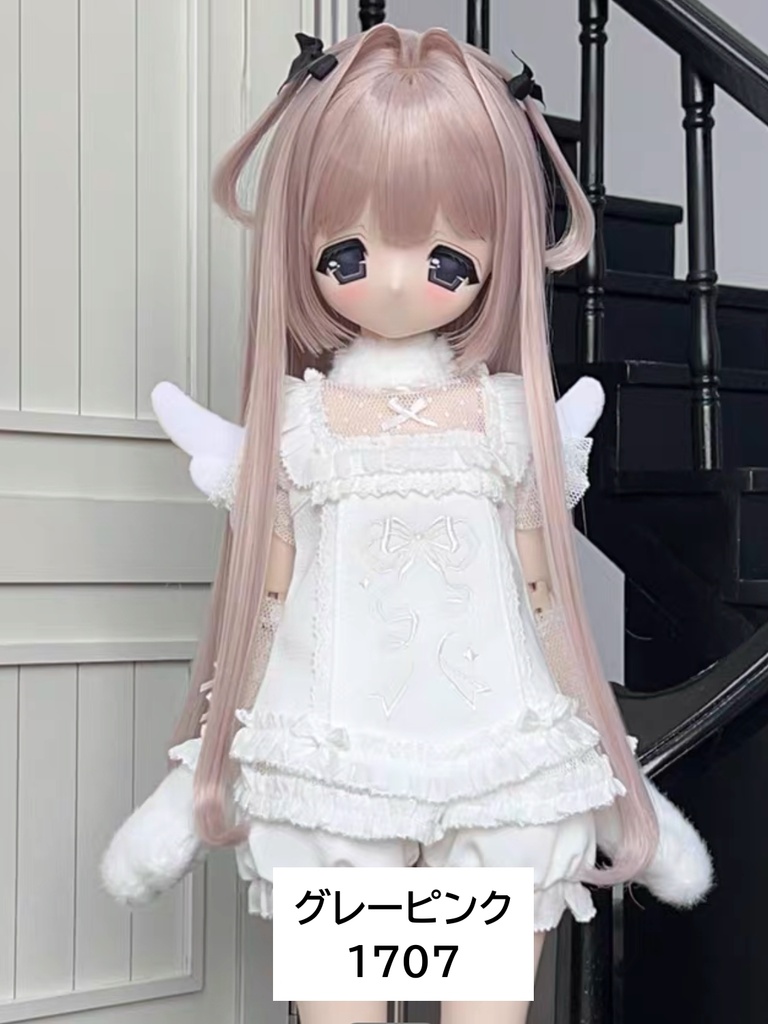 【カカ星球】【6-7,7-8,8.5-9inch】ドールウィッグ ハーフツイン 造形ウィッグ