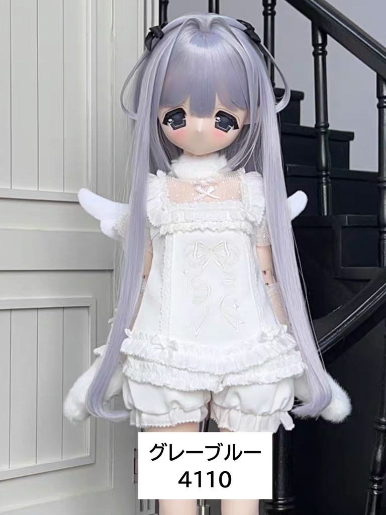 【カカ星球】【6-7,7-8,8.5-9inch】ドールウィッグ ハーフツイン 造形ウィッグ