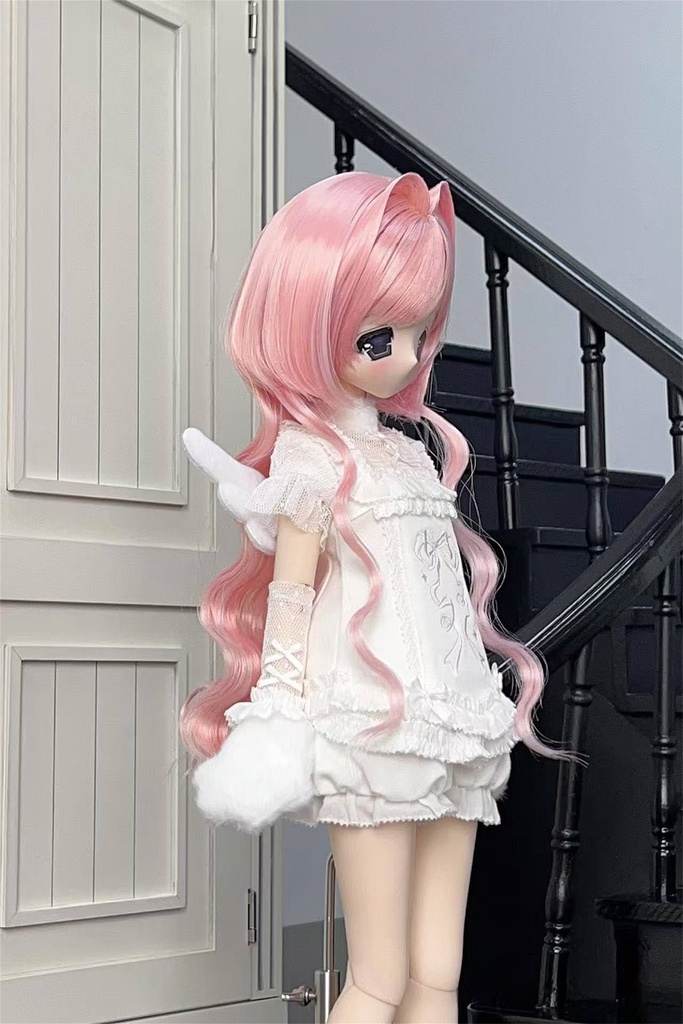 【カカ星球】【8.5-9inch】ドールウィッグ クラゲウェーブ 造形ウィッグ