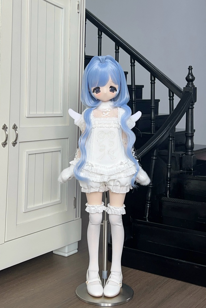 【カカ星球】【8.5-9inch】ドールウィッグ クラゲウェーブ 造形ウィッグ