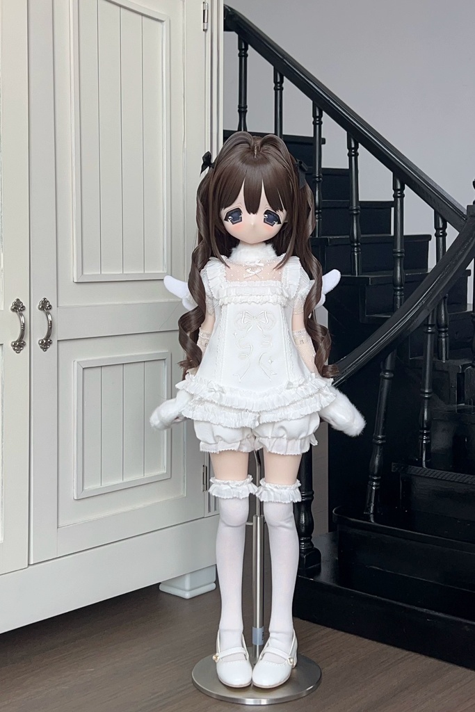 【カカ星球】【8.5-9inch】ドールウィッグ コロネハーフツイン 造形ウィッグ