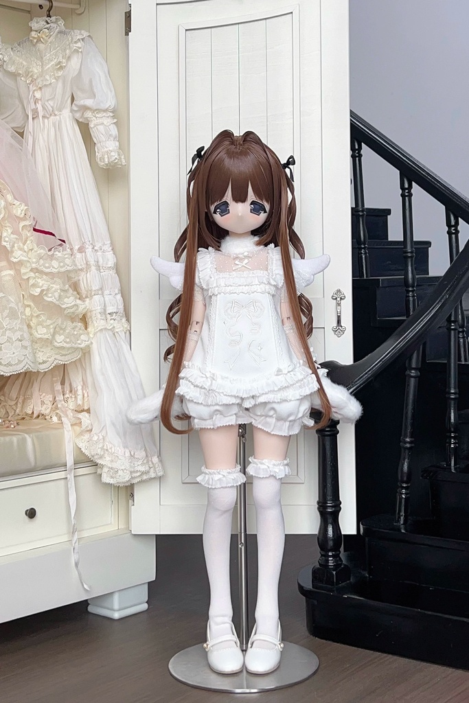 【カカ星球】【8.5-9inch】ドールウィッグ コロネハーフツイン 造形ウィッグ