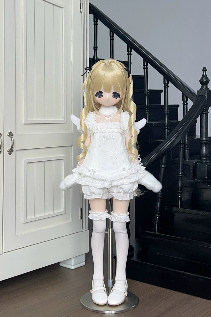【カカ星球】【8.5-9inch】ドールウィッグ コロネハーフツイン 造形ウィッグ