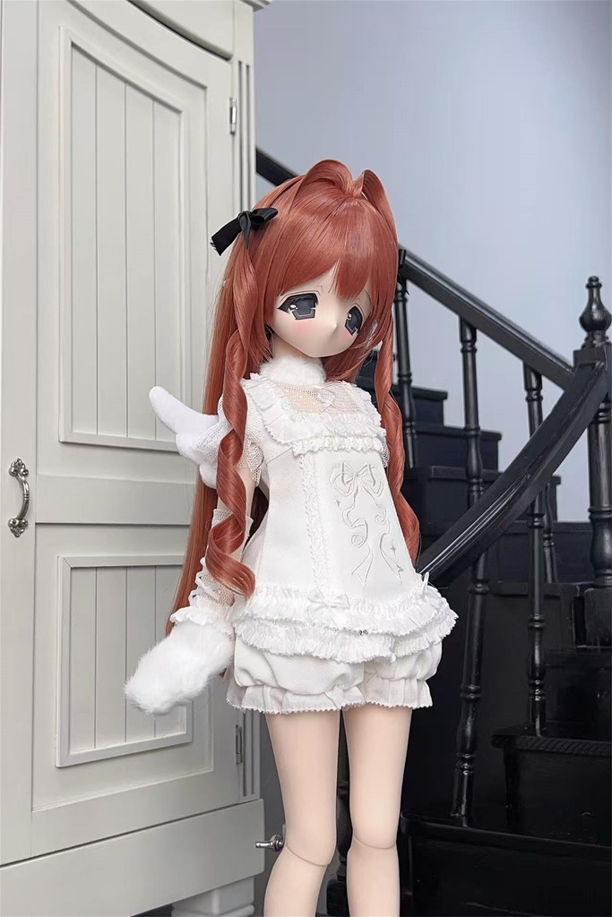 【カカ星球】【8.5-9inch】ドールウィッグ コロネハーフツイン 造形ウィッグ