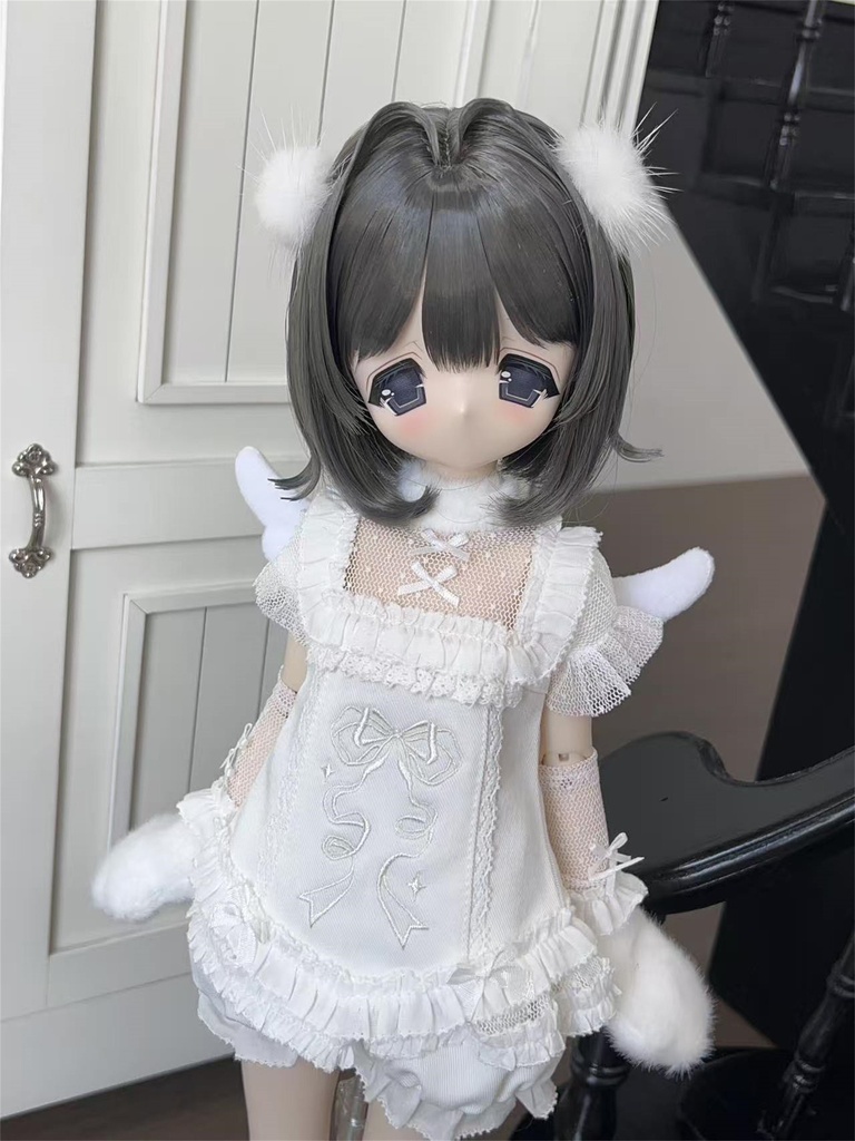 【カカ星球】【8.5-9inch】ドールウィッグ ハネインテークボブ 造形ウィッグ